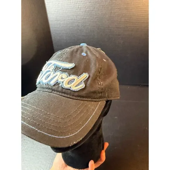 Genuine Ford Adjustable Black Mens Baseball Hat Cap w/ Bottle Cap Opener - Picture 4 of 12